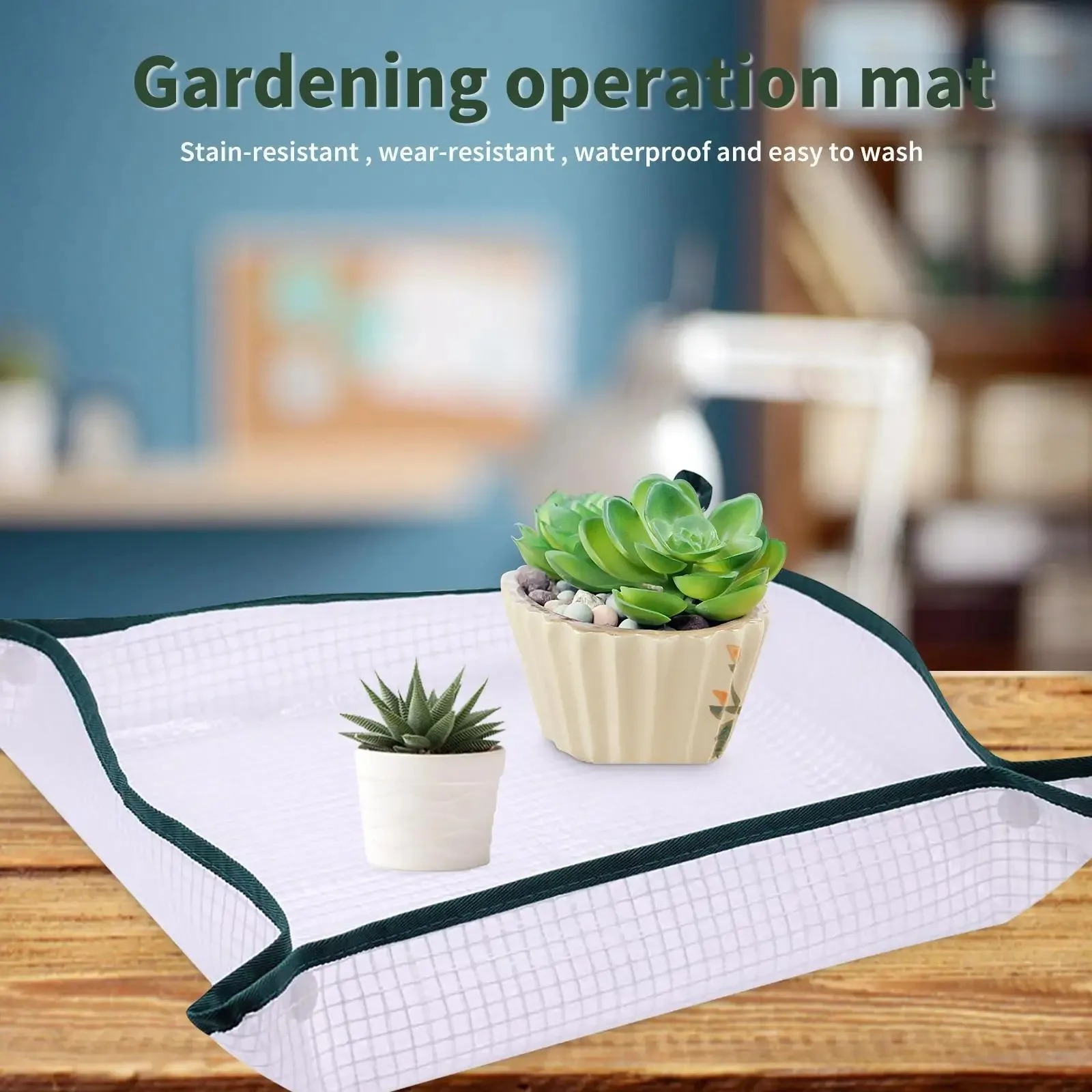 Bonsai Repotting Mat - 1枚入り 50cm/19.68インチ 植物移植用正方形マット 防水 移植用汚れキャッチャー 盆栽