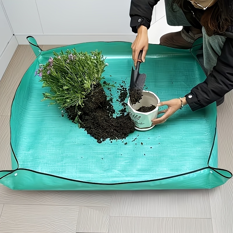 Bonsai Repotting Mat - 大型折りたたみ式ヘビーデューティーPE植物移植マット、防水土壌抑制ガーデンワークパッド、多肉植物盆栽用、お手入れ簡単