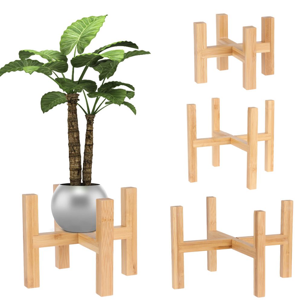 Bonsai Garden Display - 盆栽ディスプレイスタンド竹トレイ床置き木製植木鉢ホルダー植物木製ラック家の装飾ガーデン用品