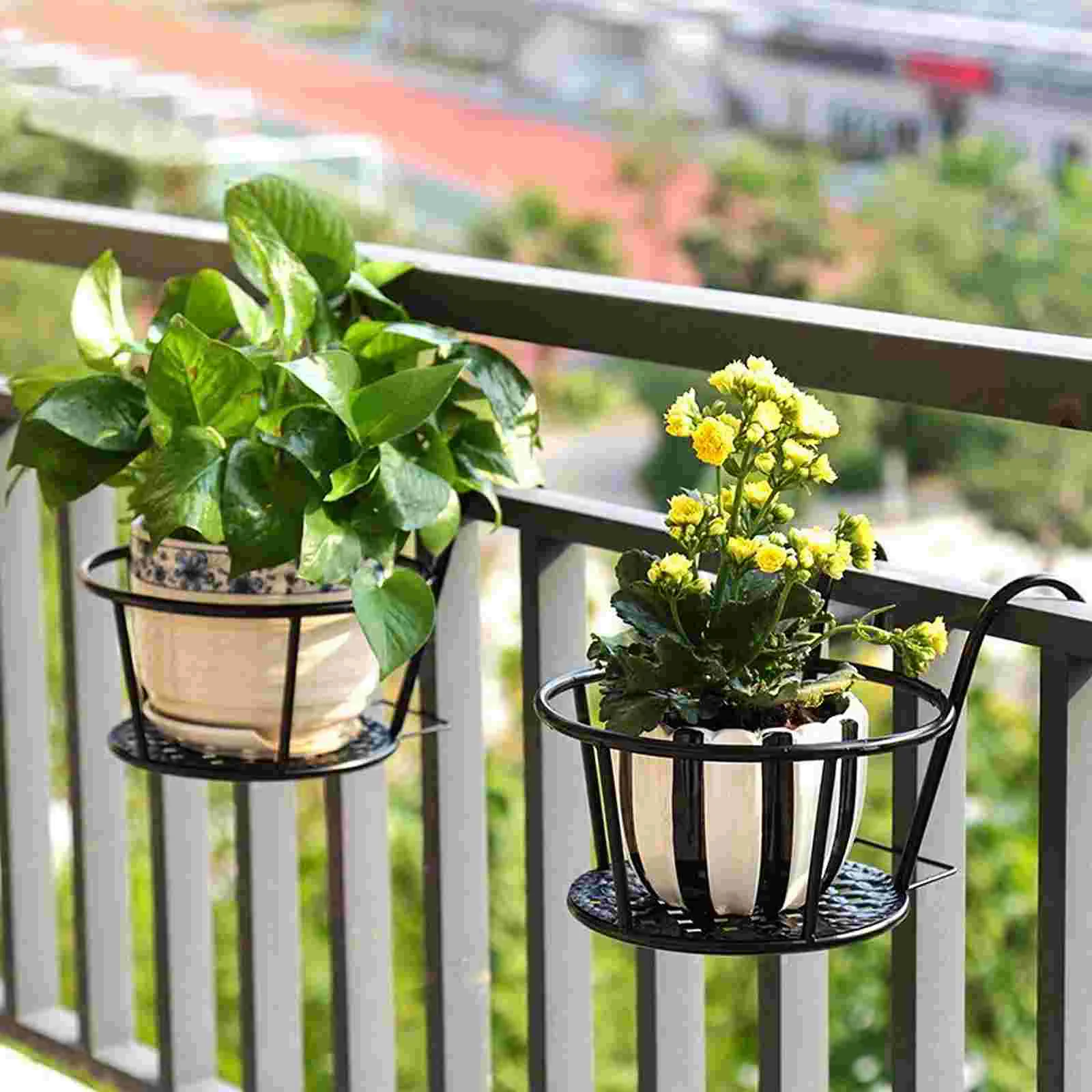 Bonsai Garden Wall - 2個セット アイアン製 植木鉢スタンド 壁掛け バルコニー プランターラック
