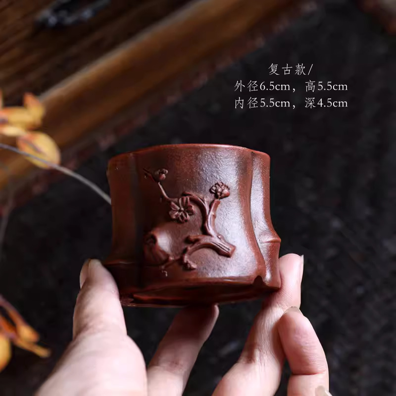 Bonsai Garden With Sand - 紫の砂の盆栽ポット,刻まれた花の枝のパターン,伝統的な中国の自然,庭の装飾