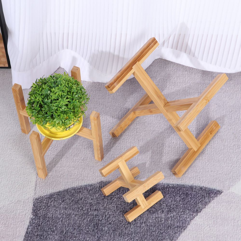 自立型木製植木鉢ホルダー,盆栽ディスプレイスタンド,フラワー - Bonsai Garden Display のレビューと価格