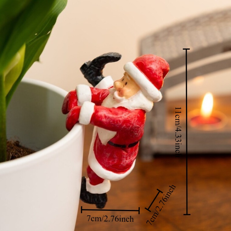 クリスマスサンタ雪だるま像フラワーポット花瓶壁掛け装飾樹脂工 - Bonsai Garden Wall のレビューと価格