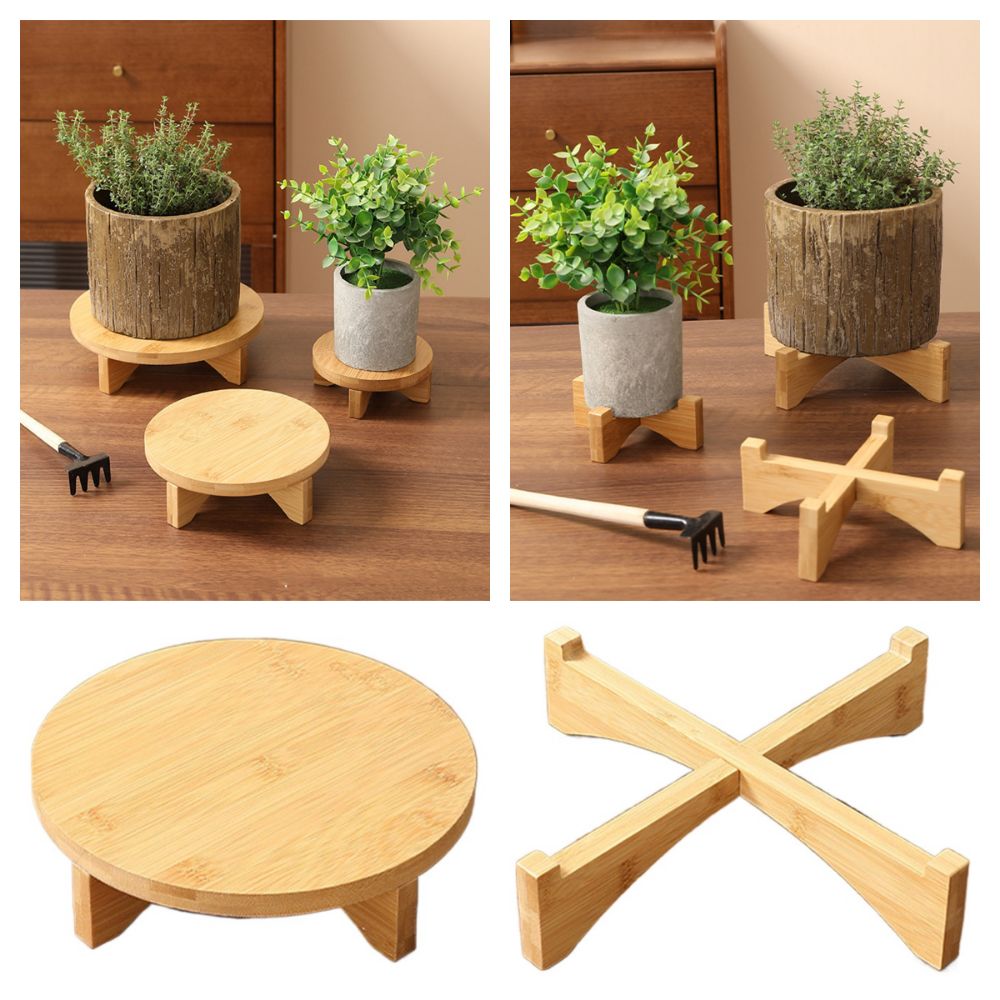 木製盆栽ディスプレイスタンド床置き園芸用品植木鉢ホルダー多肉 - Bonsai Garden Display のレビューと価格