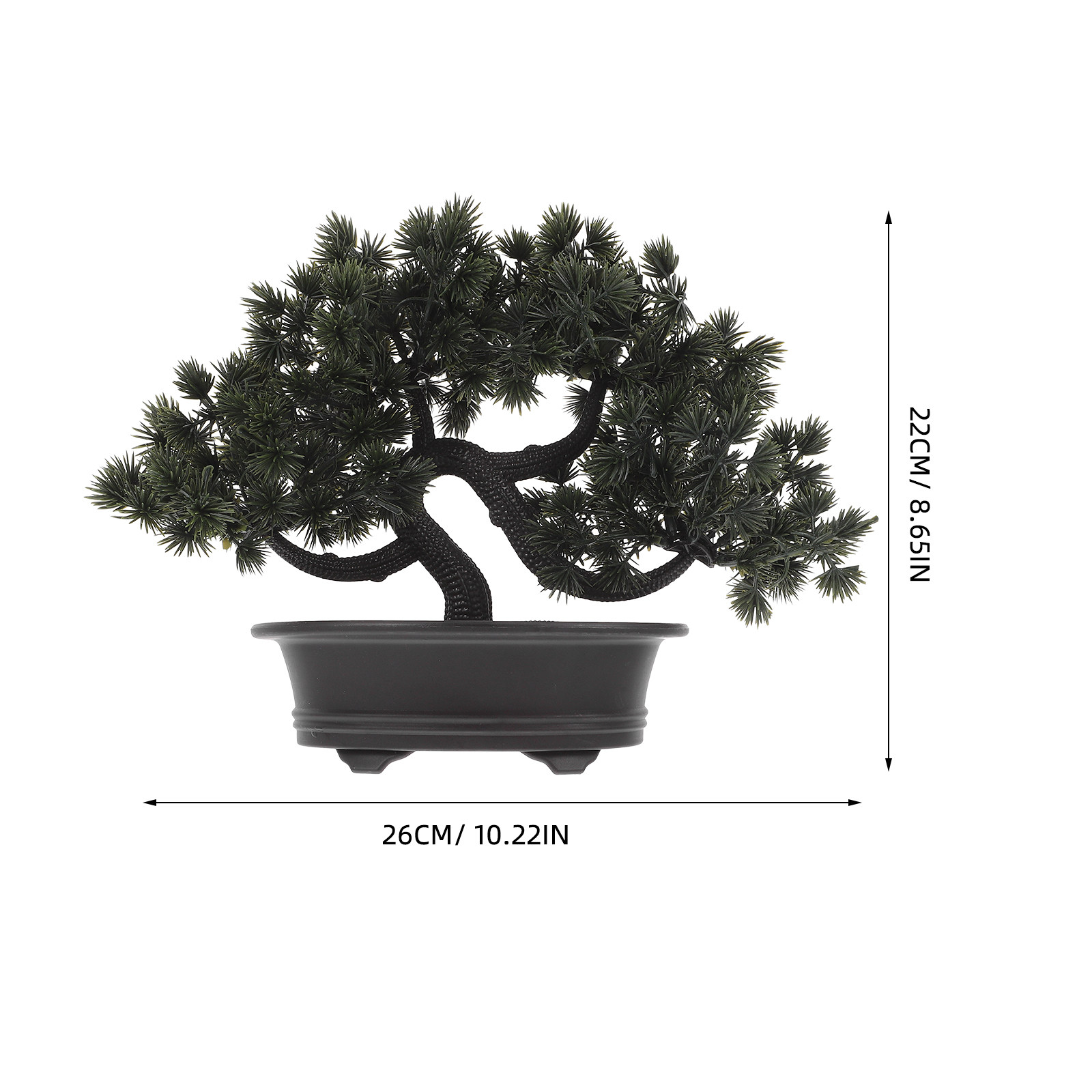 人工松盆栽ミニチュア鉢植えリアルな禅庭卓上装飾、自宅やオフィ - Bonsai Tree Miniature Zen Garden のレビューと価格