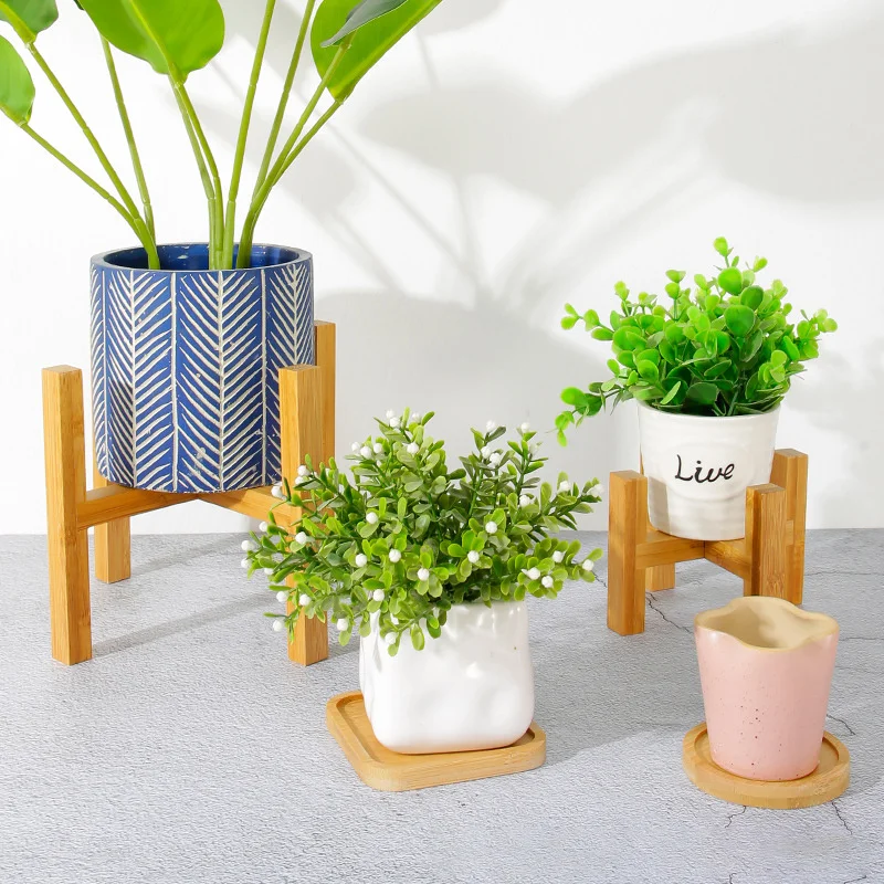 植物植木鉢スタンド小型耐久性のある木製トレイラック、強力な自 - Bonsai Garden Display のレビューと価格