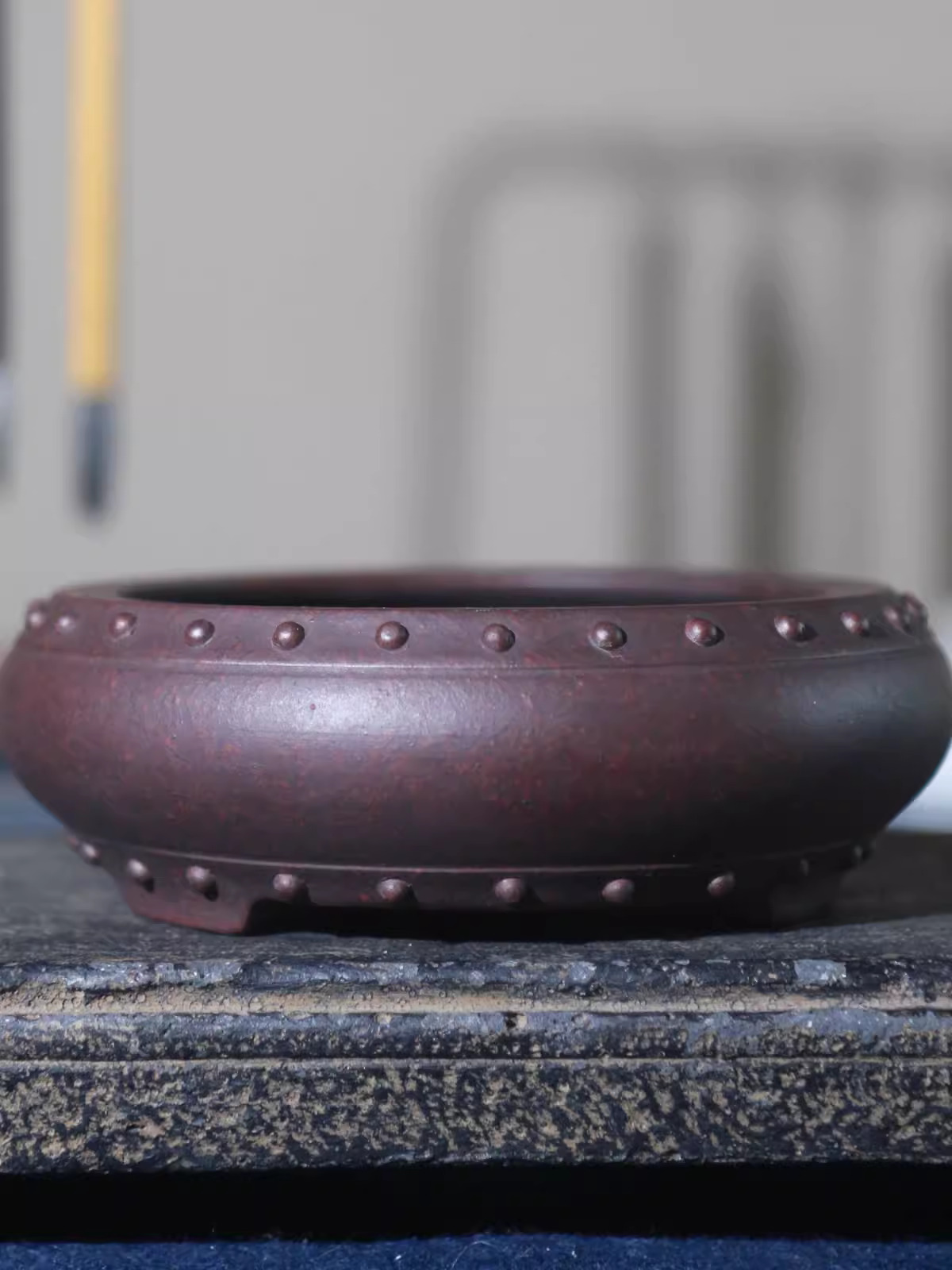 セラミックサークル盆栽ポット、紫の砂、中国の庭、ホームテーブ - Bonsai Garden With Sand のレビューと価格