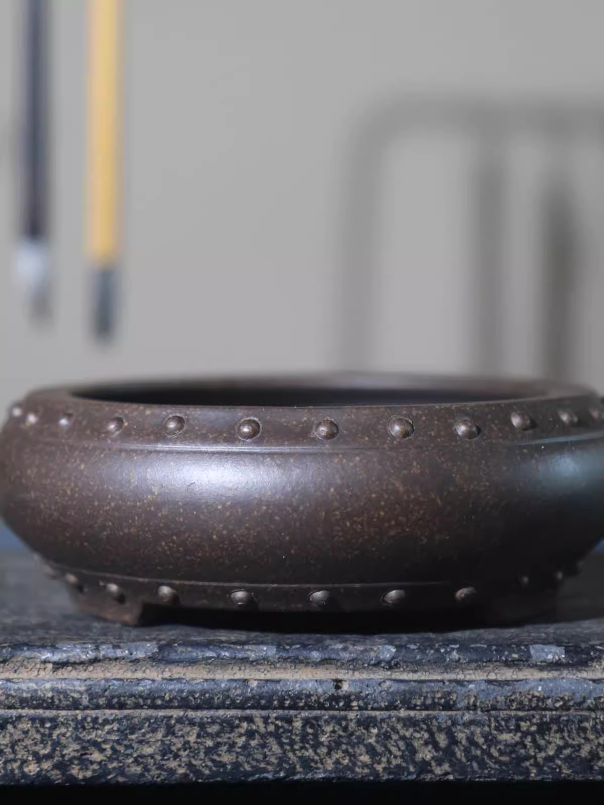 セラミックサークル盆栽ポット、紫の砂、中国の庭、ホームテーブ - Bonsai Garden With Sand のレビューと価格