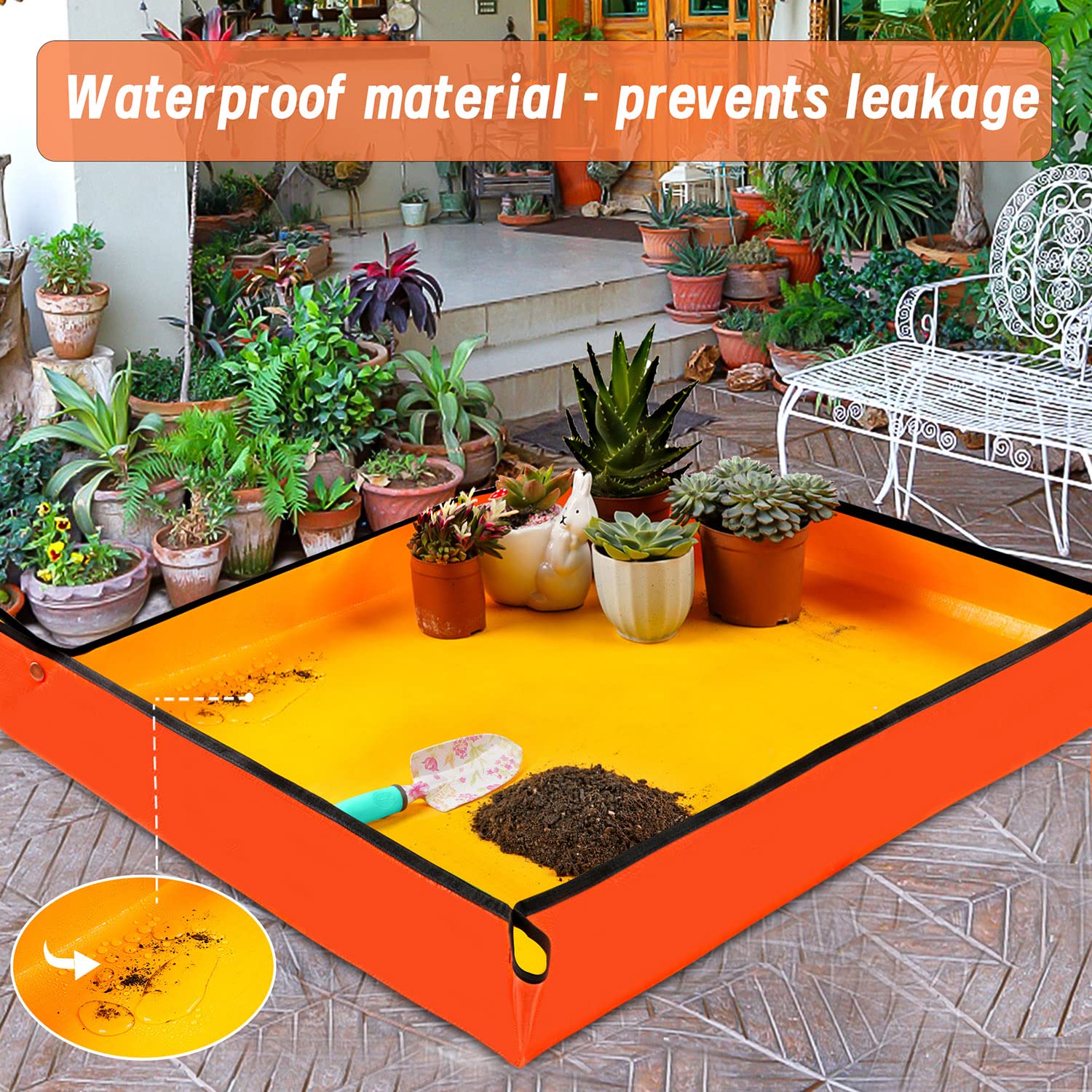 防水植栽マット PE 植物植え替えマット 植物移植用折りたた - Bonsai Repotting Mat のレビューと価格