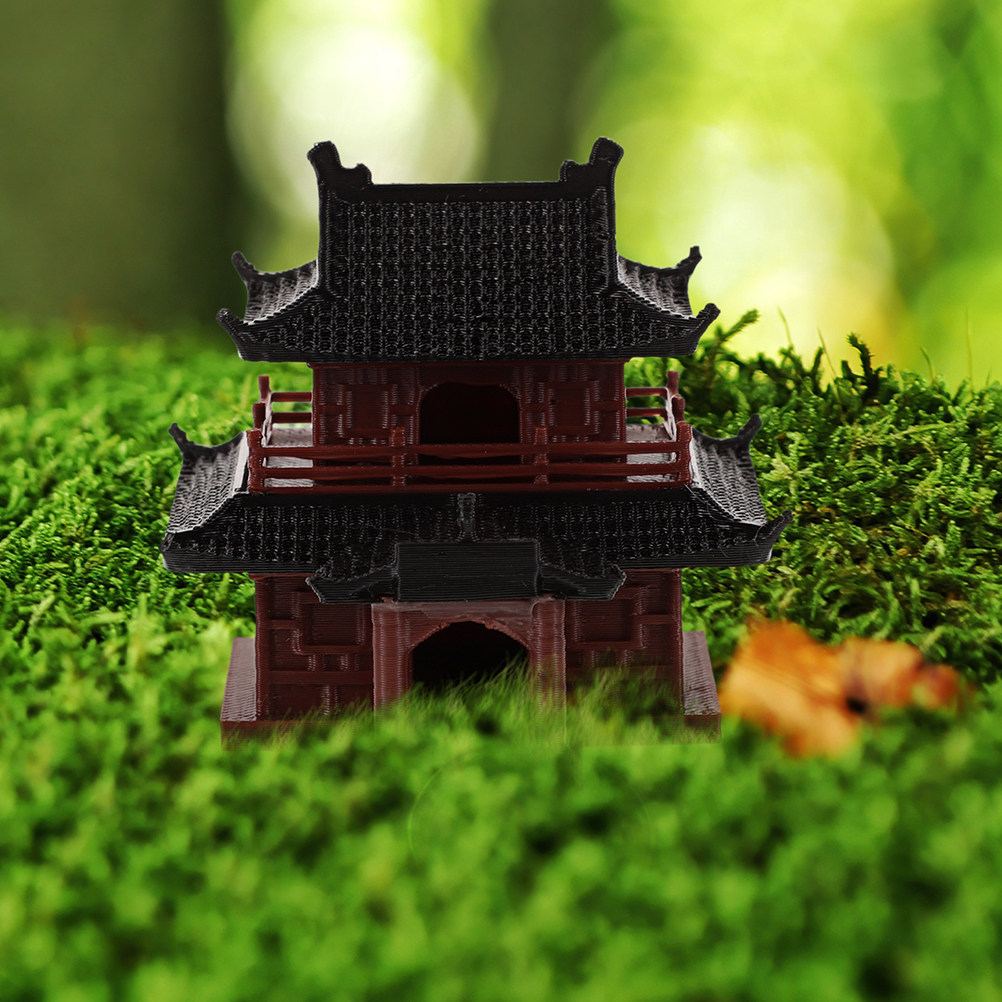 ミニチュア塔像手作り中国風パビリオン装飾品、妖精の庭、盆栽デ - Bonsai Garden Display のレビューと価格