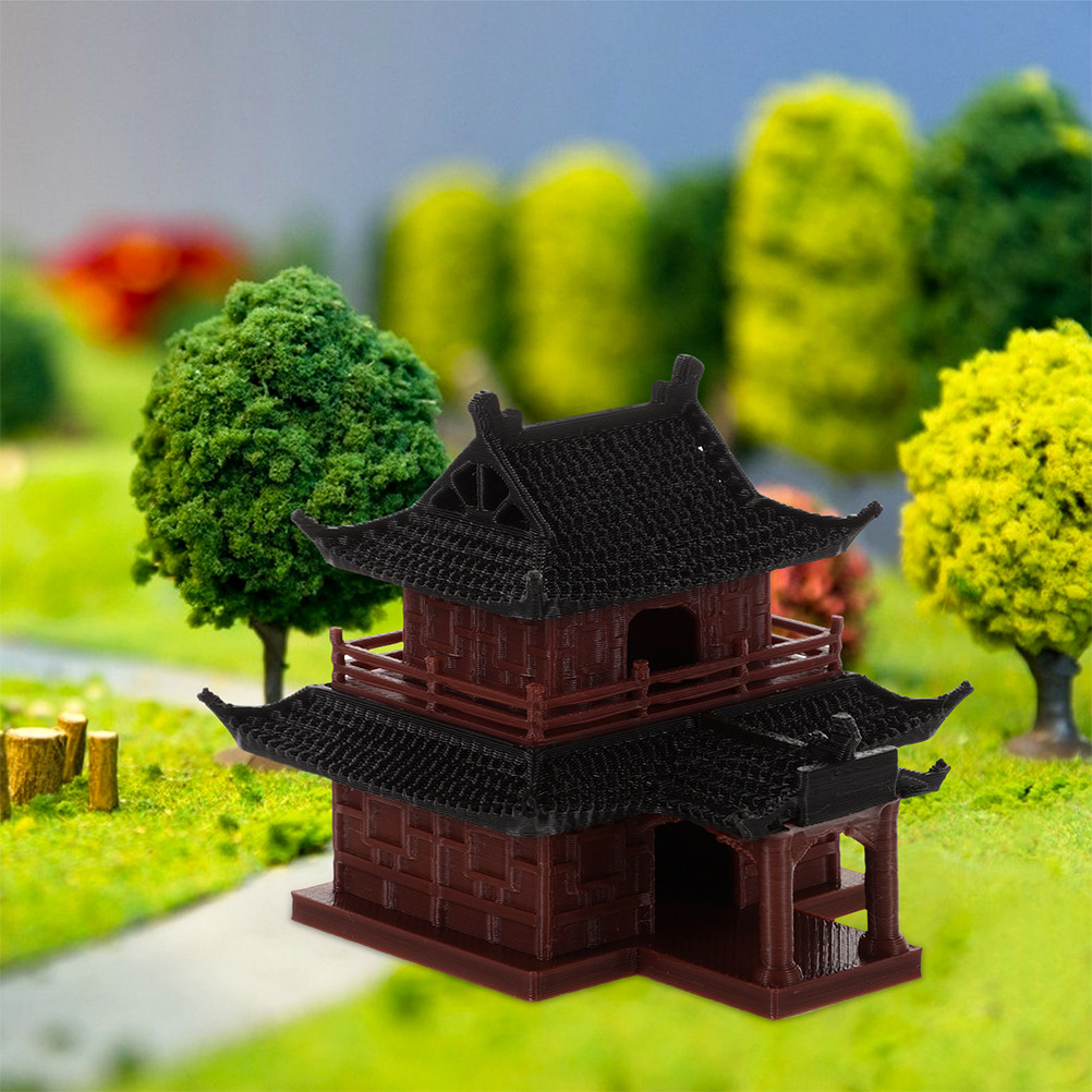 ミニチュア塔像手作り中国風パビリオン装飾品、妖精の庭、盆栽デ - Bonsai Garden Display のレビューと価格