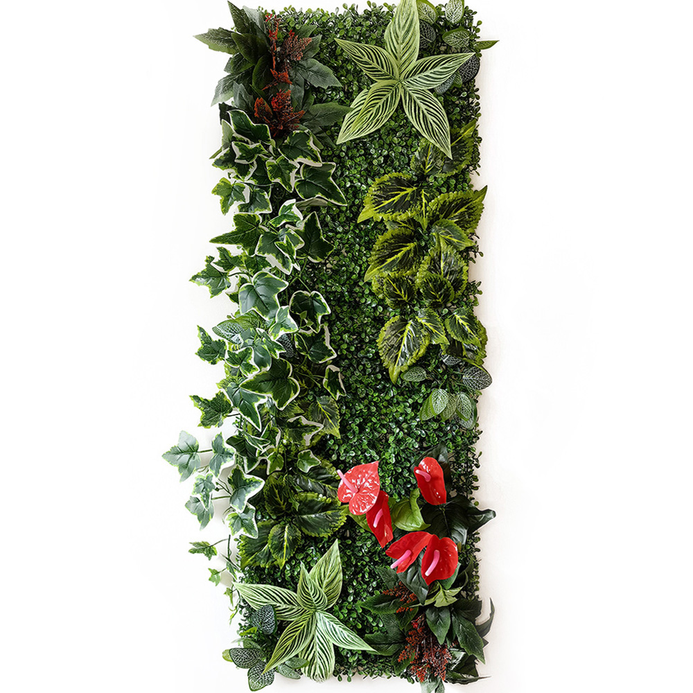 新しい40CM×120CM人工グリーン植物ウォールパネル、結 - Bonsai Garden Wall のレビューと価格