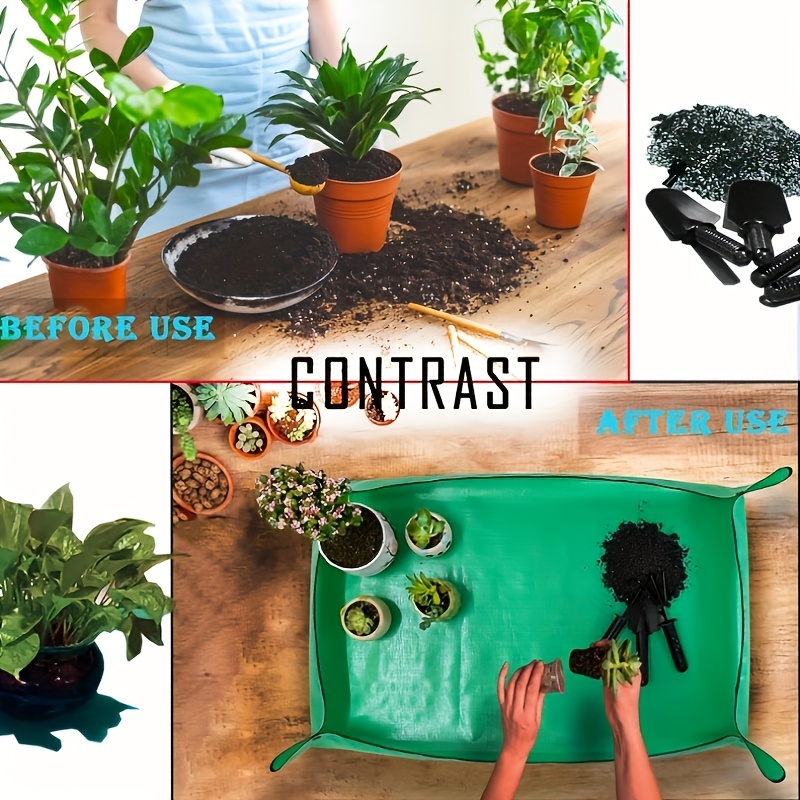 大型折りたたみ式ヘビーデューティーPE植物移植マット、防水土 - Bonsai Repotting Mat のレビューと価格