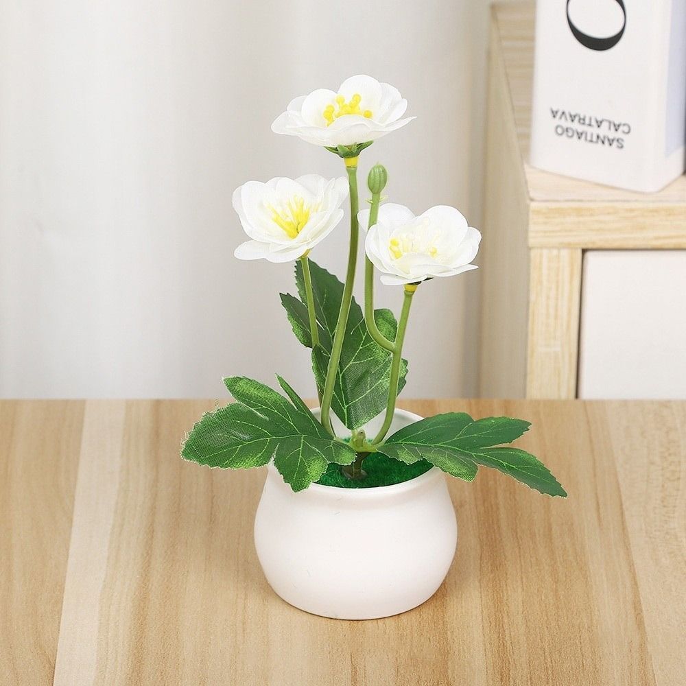 梅の花の造花カウンターディスプレイ用植木鉢入り植物、フラワー - Bonsai Garden Display のレビューと価格