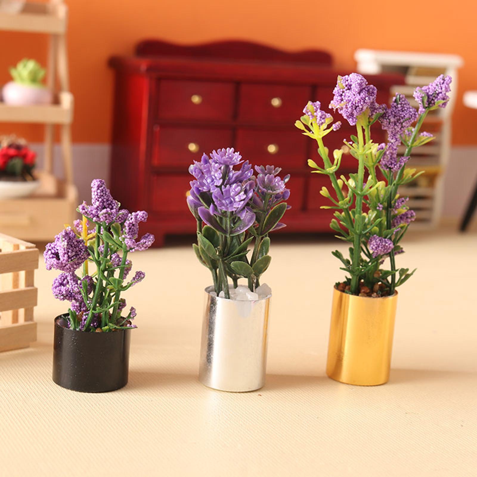 ミニチュア鉢植え植物オーナメント 1/12 スケール人工盆栽 - Bonsai Garden Display のレビューと価格
