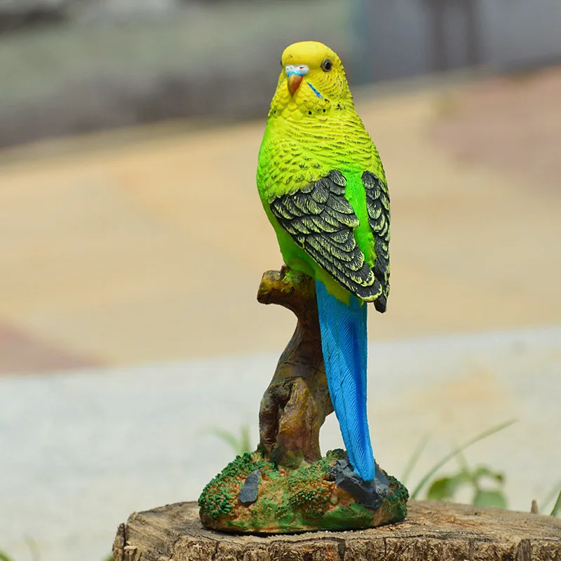樹脂製のオウムの置物、屋外庭園装飾、動物の置物、リビングルー - Bonsai Garden Wall のレビューと価格