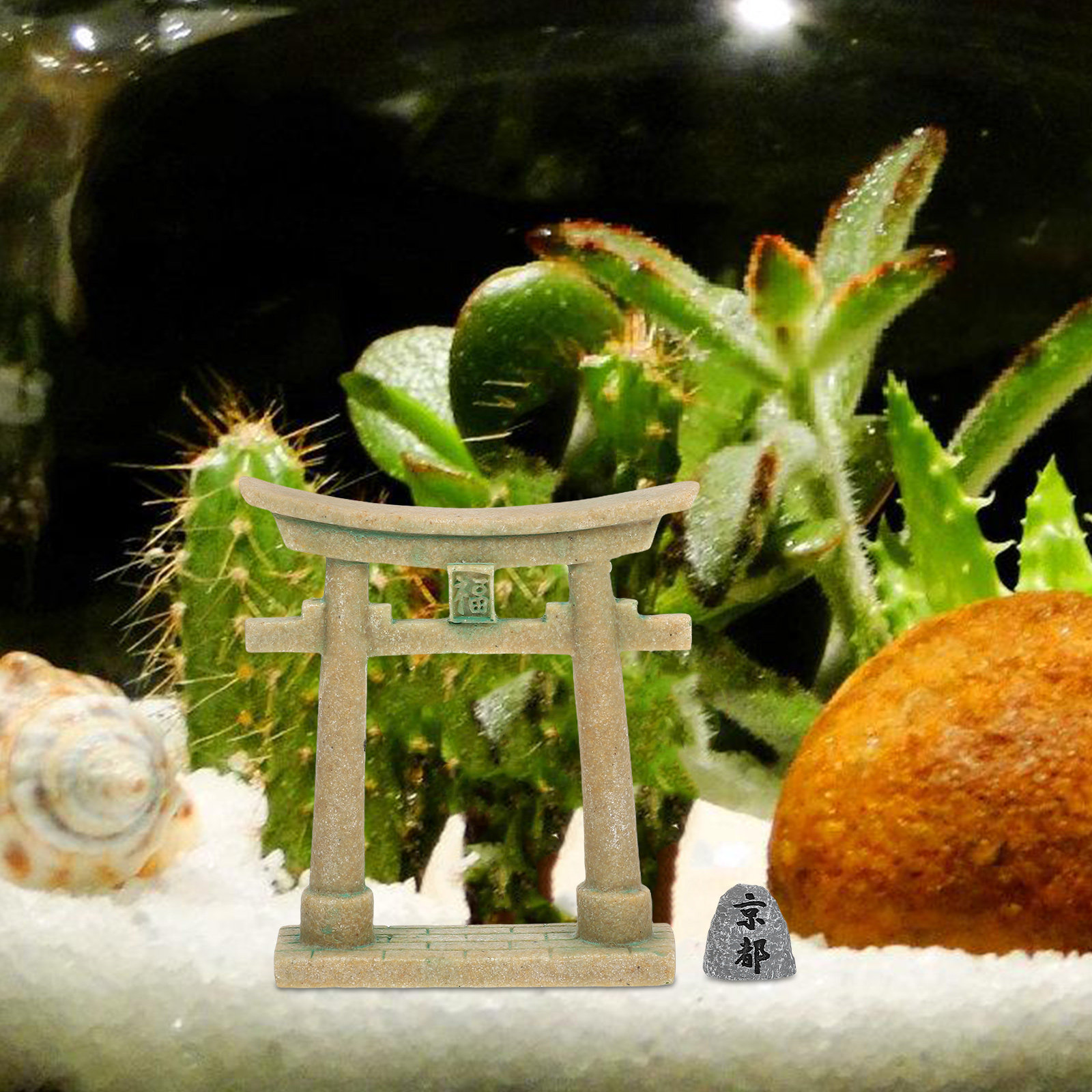 ミニ日本式鳥居 小さな樹脂製神社 京都石庭風景装飾 水槽アク - Bonsai Garden Kyoto のレビューと価格